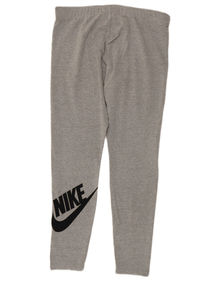 NIKE Grafiske Leggings til kvinder UK 14 Large Grå