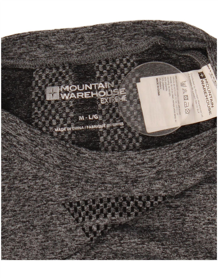 Mountain Warehouse Herre Top Langærmet Medium Grey Geometrisk Polyamid