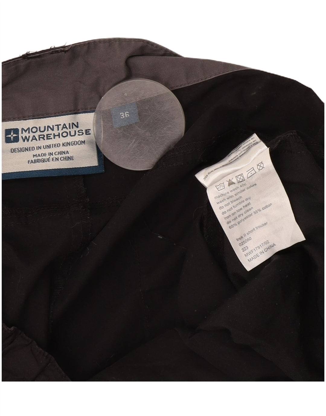 Mountain Warehouse Dame Straight Cargo Bukser W36 L30 Sort Polyester