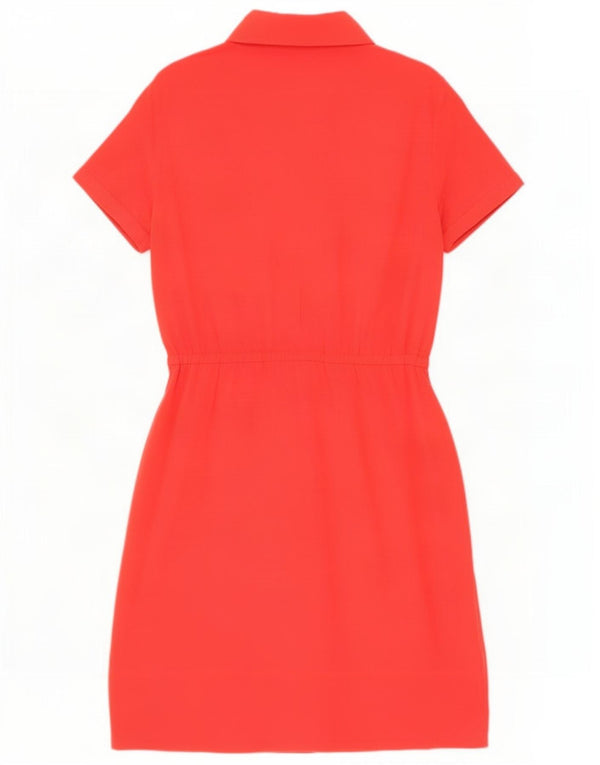 Marks & Spencer Dame Pullover Shirt Dress UK 12 Medium Red Viscose