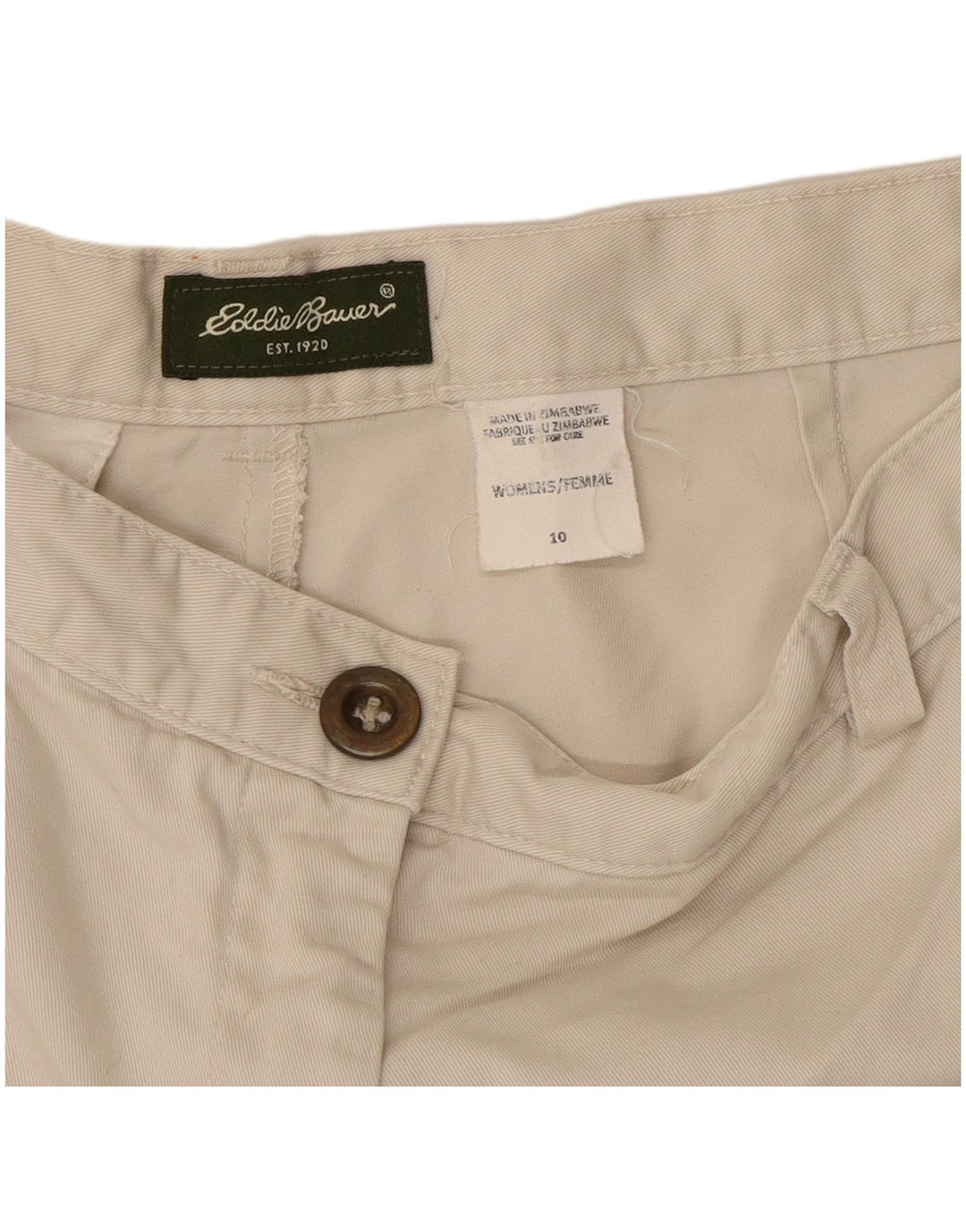 Eddie Bauer Chino Shorts til kvinder US 10 Large W30 White
