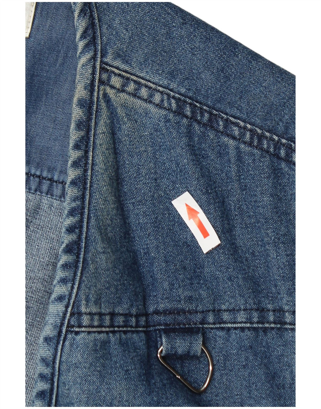 Olympia Herre Denim Utility Gilet UK 38 Medium Blue Cotton