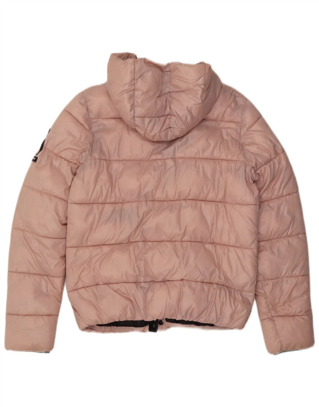 Superdry Polstret hættejakke til kvinder UK 12 Medium Pink Nylon