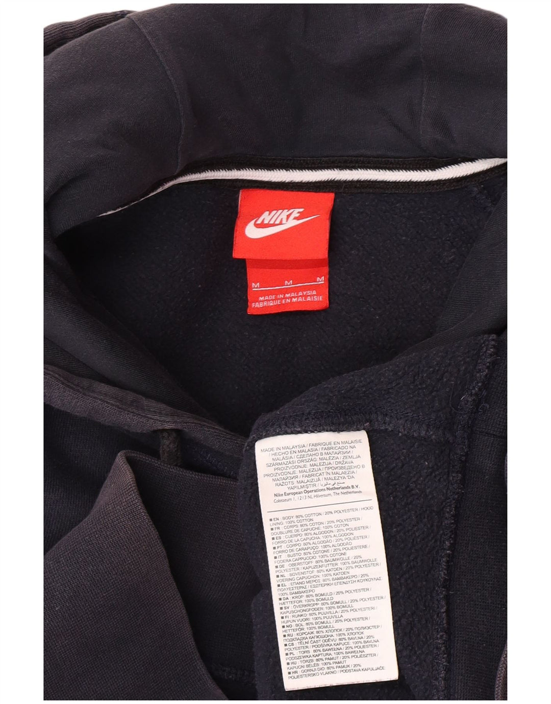 Nike grafisk hættetrøje til mænd Medium marineblå bomuld