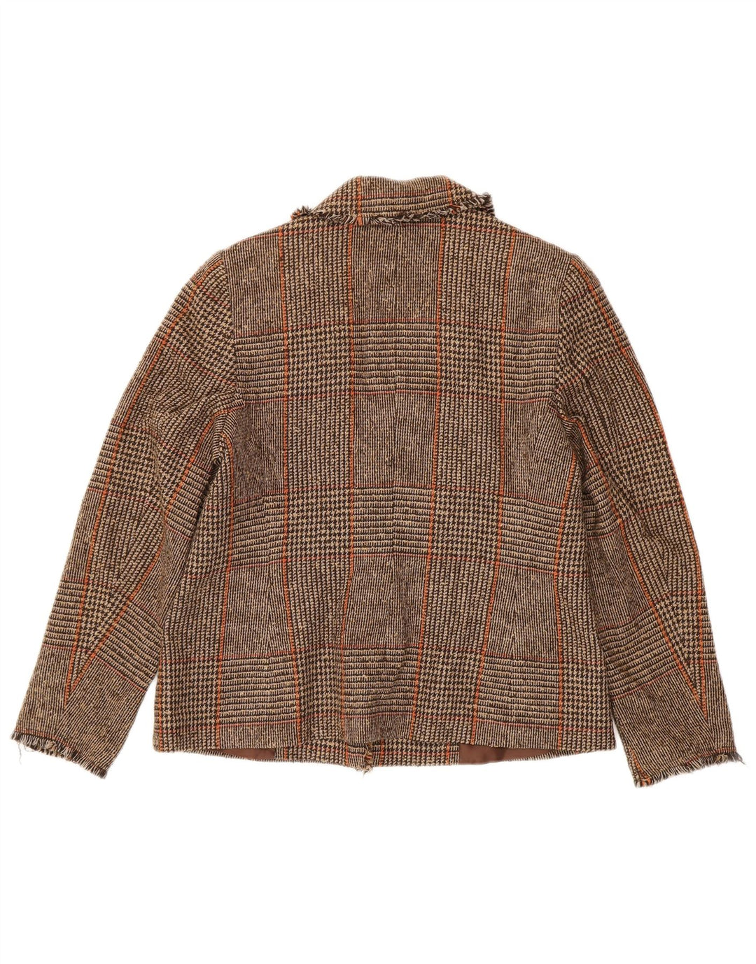 MARKS & SPENCER Dame Blazer Jacket UK 14 Medium Brown Houndstooth