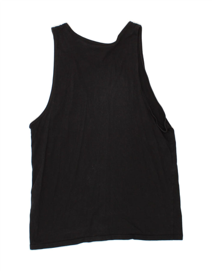 LEVI'S Womens Graphic Vest Top UK 14 Medium Black Cotton Vintage Levi's and Second-Hand Levi's from Messina Hembry 