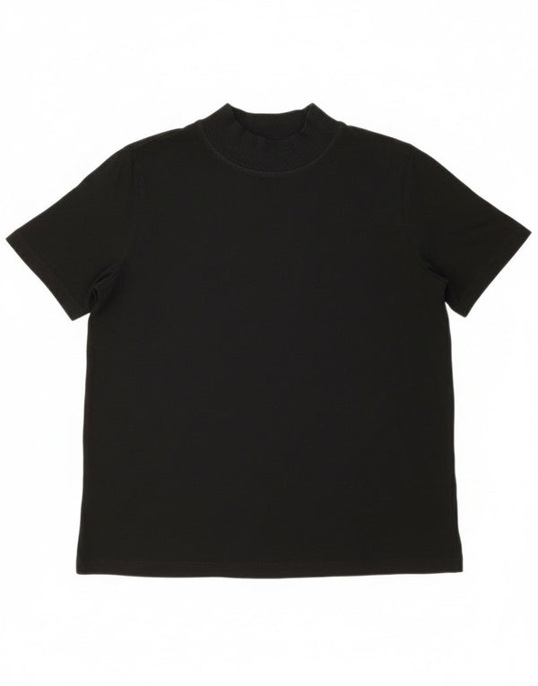 Zara Dame T-Shirt Top UK 10 Lille Sort