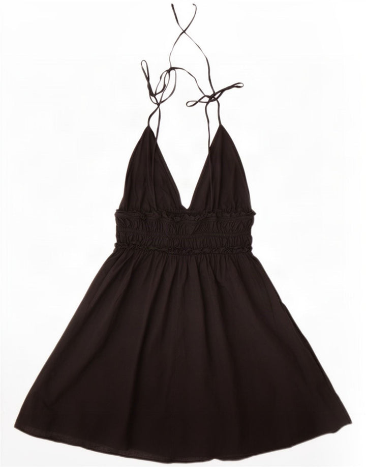 Zara Dame Solkjole UK 10 Small Black Bomuld