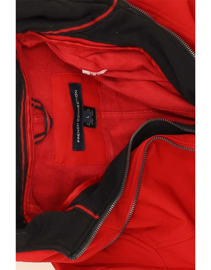 French Connection Dame Hætte Regular Fit regnjakke UK 14 Large Red
