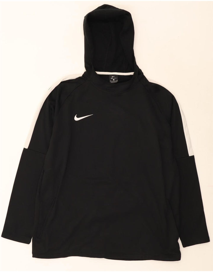 Nike Herre Dri Fit hættetop Langærmet XL Sort Colourblock Polyester
