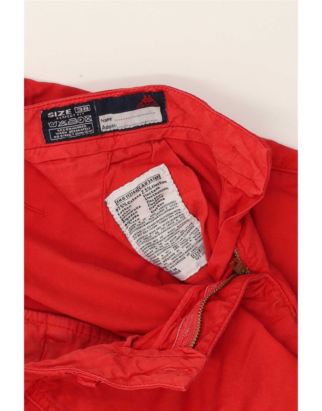 Kappa Chino Shorts til kvinder EU 38 Medium W28 Rød Bomuld