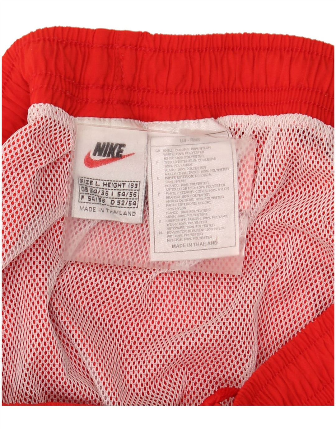Nike grafiske sportsshorts til mænd, store røde Colourblock Nylon