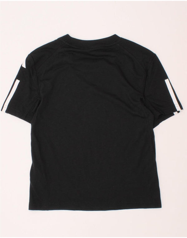 Adidas Dame Slim Fit T-Shirt Top UK 0/2 2XS Sort Polyester