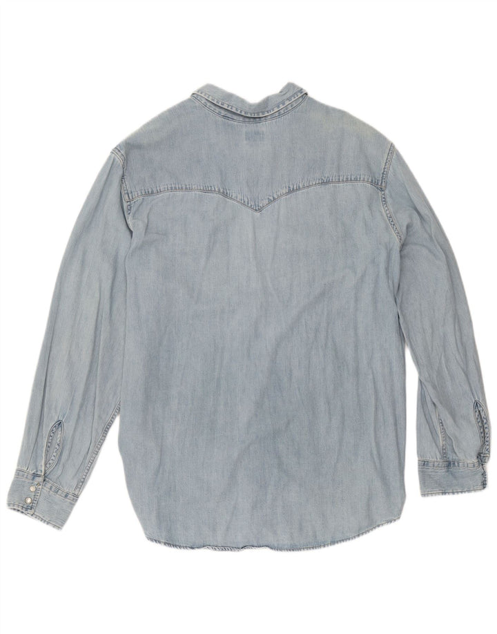Levi's Herre høj denimskjorte XL blå bomuld