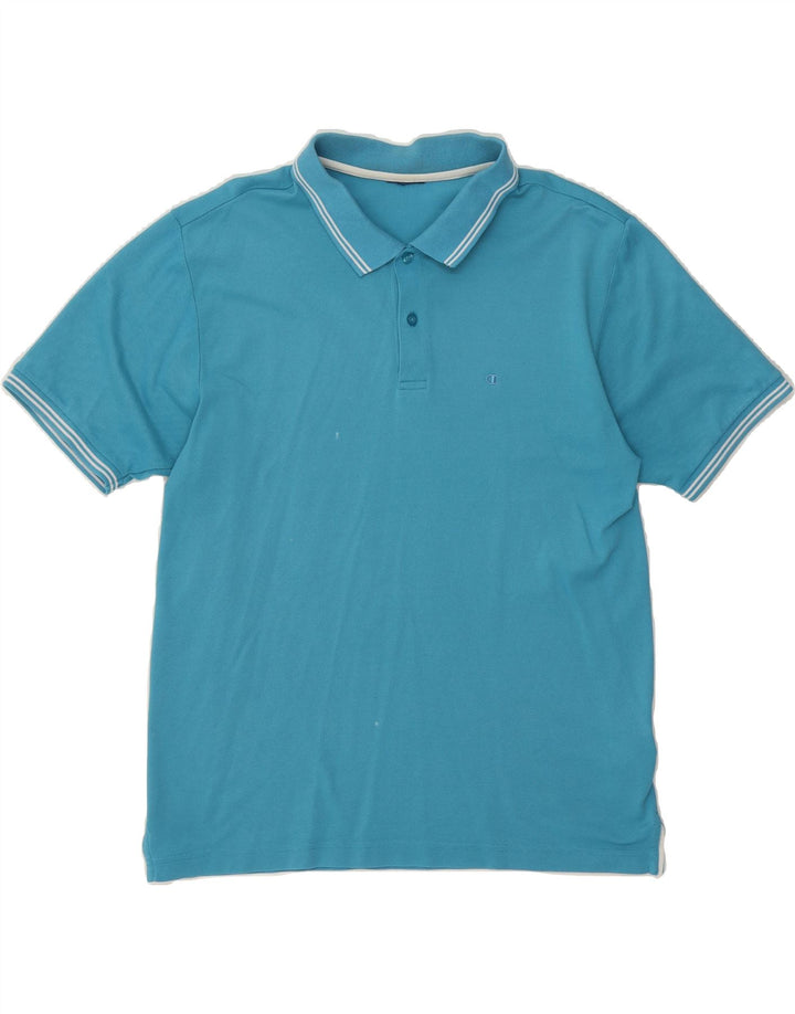 CHAMPION Mens Polo Shirt Medium Blue Vintage Champion and Second-Hand Champion from Messina Hembry 