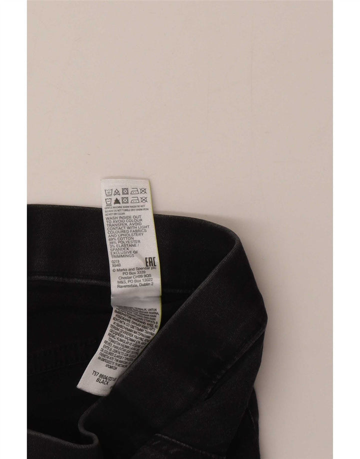 Marks & Spencer Dame Jegging Jeans UK 14 Medium W28 L26 Sort Bomuld