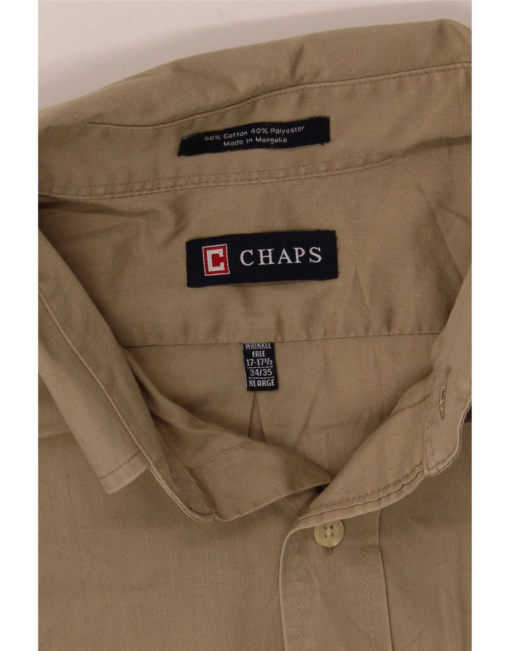Chaps Herreskjorte str. 17 1/2 XL Khaki Bomuld