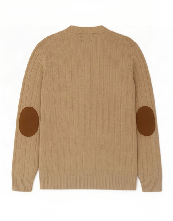 Massimo Dutti Womens Cardigan Sweater UK 14 Large Beige