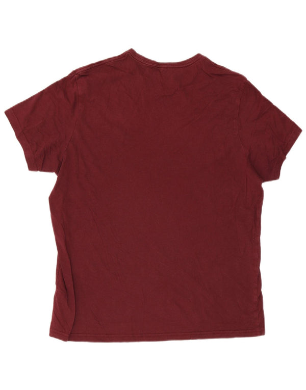 Jack Wills Herre Classic Fit T-Shirt Top Stor Bourgogne Bomuld