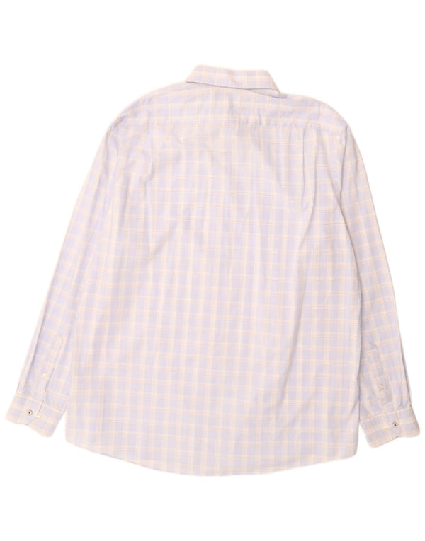 Tommy Hilfiger Herre høj skjorte str. 18 2XL blå ternet bomuld