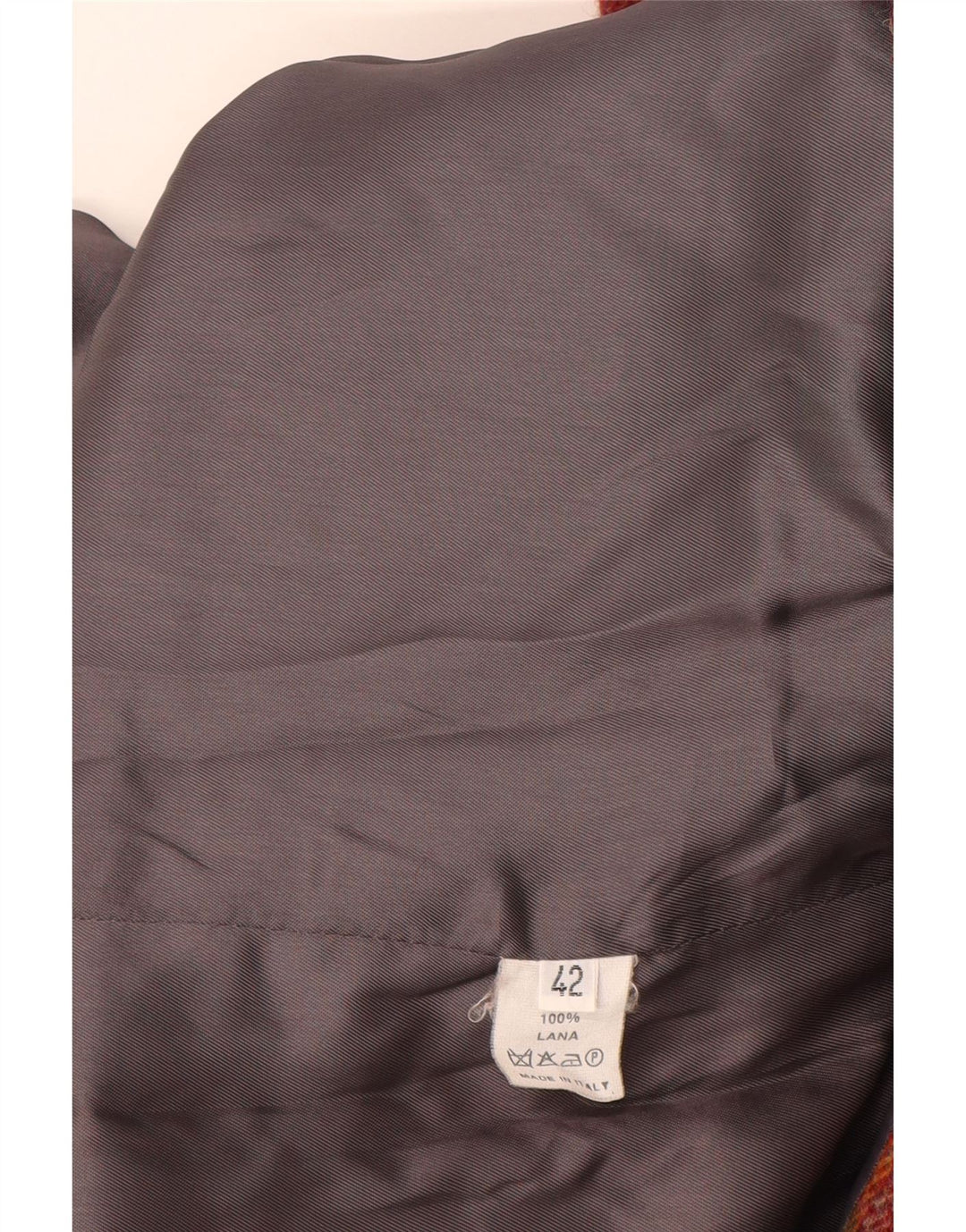 Lanolini Dame 3-knaps blazerjakke IT 42 Medium brun ternet uld