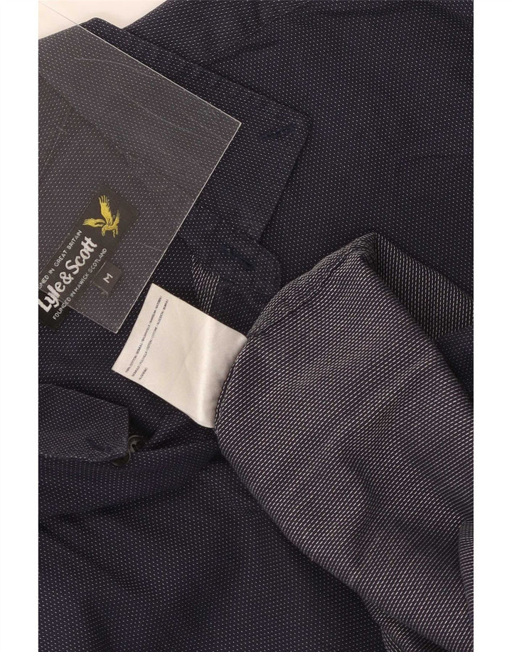 Lyle & Scott herreskjorte medium marineblå plettet bomuld