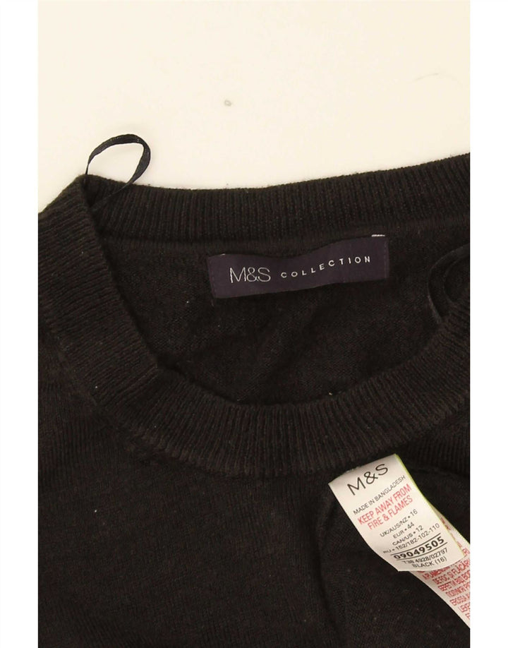 Marks & Spencer Dame sweater med rund hals DK 16 Stor Sort