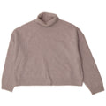 Massimo Dutti Dame Oversized Roll Neck Jumper Sweater UK 6 XS Grå Uld