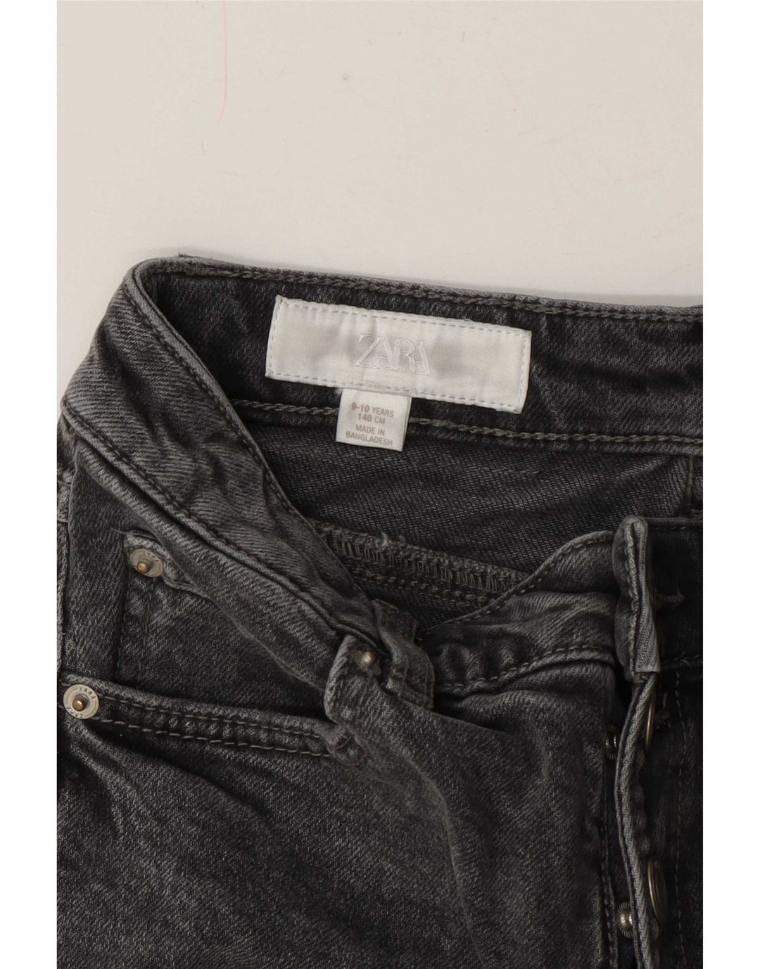 Zara Girls Flared Jeans 9-10 År W24 L25 Grå