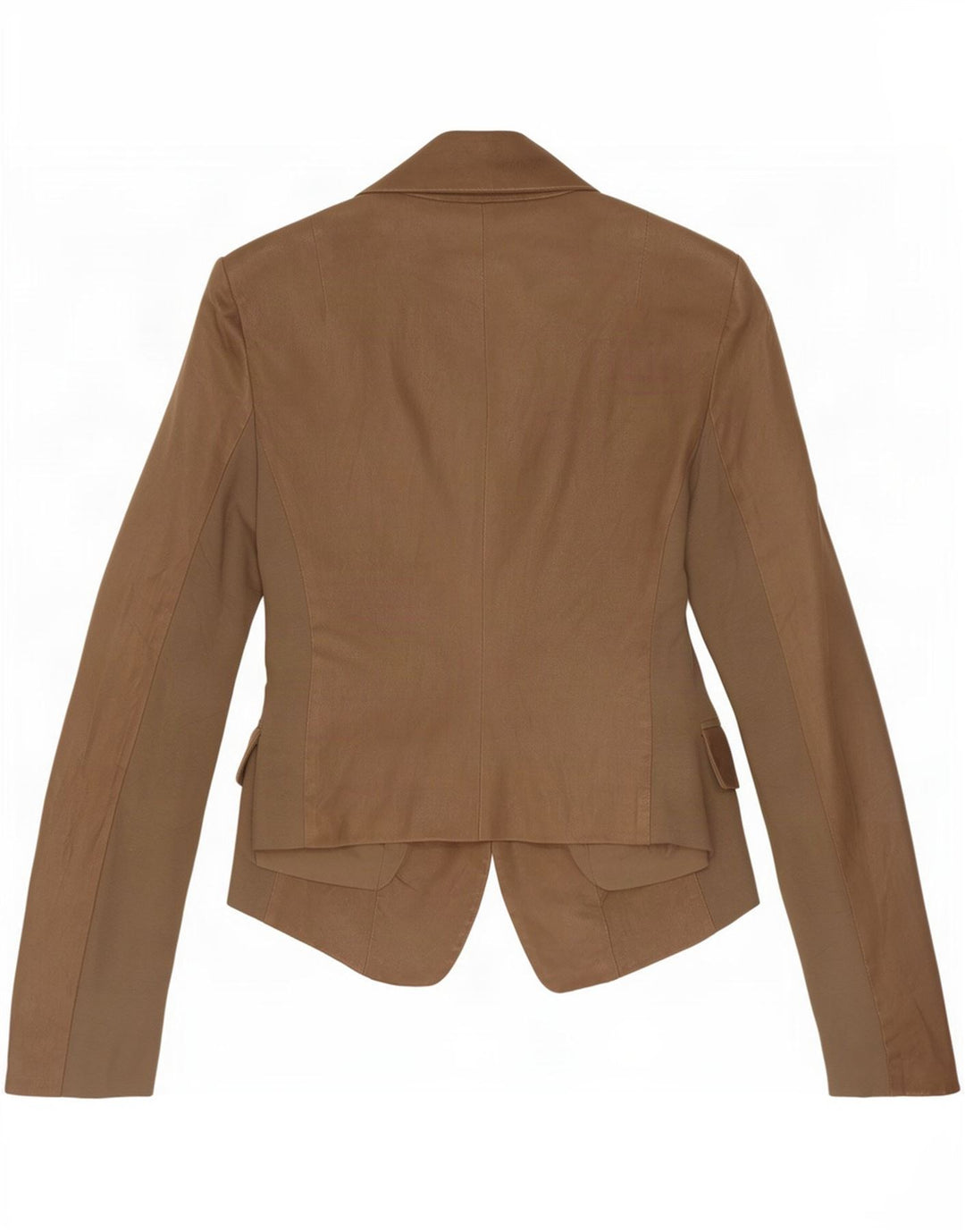 Patrizia Pepe Dame 2 Knaps Læder Blazer Jakke IT 44 Medium Brun