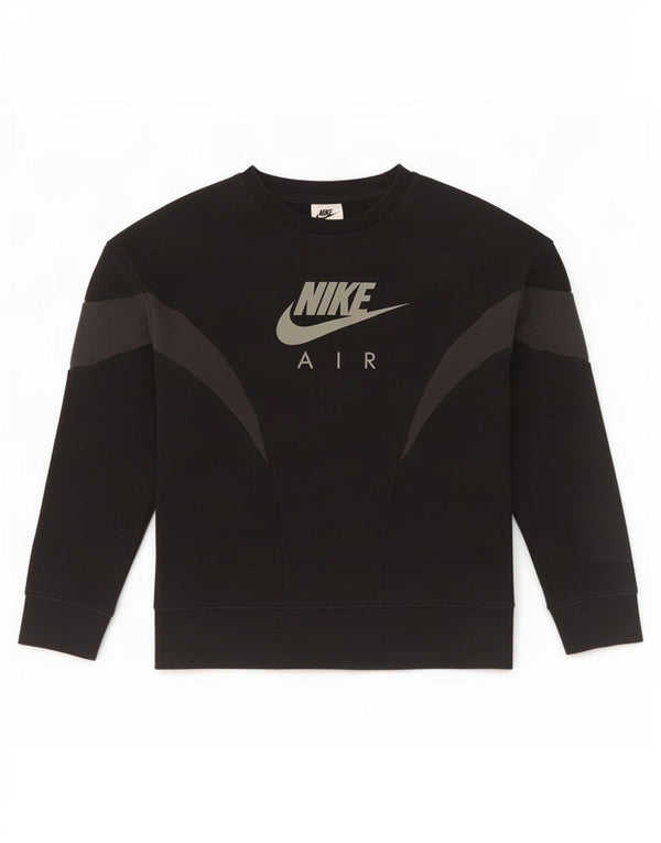 Nike Girls Graphic Sweatshirt Jumper 8-9 år Small Black Colourblock