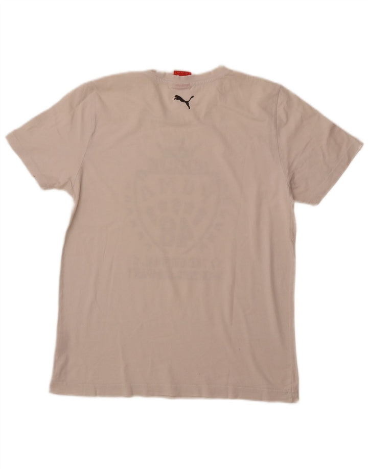 PUMA Herre grafisk T-shirt Top Lille hvid bomuld