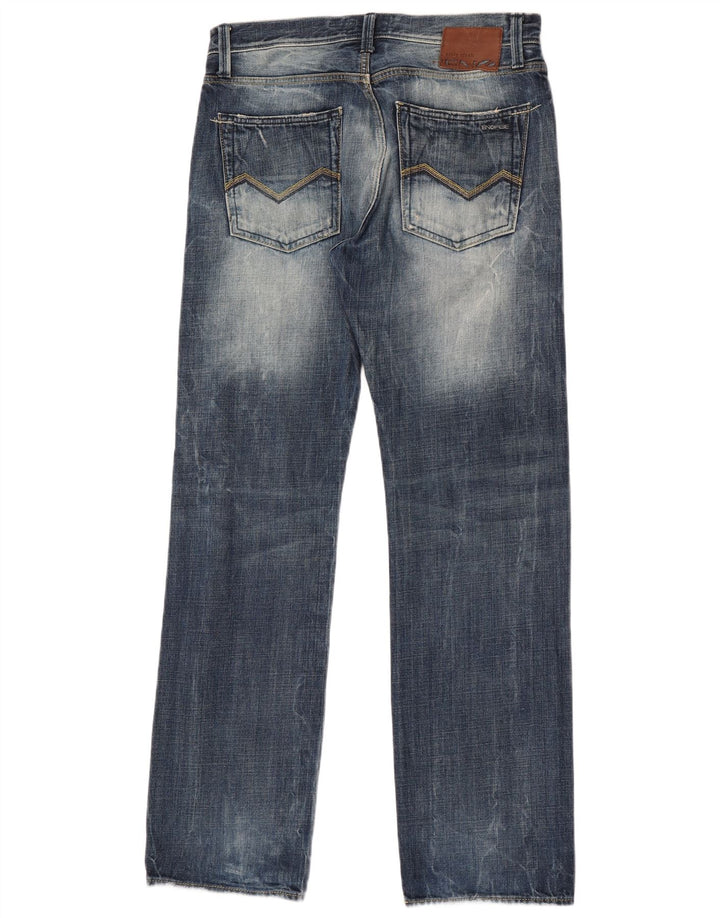 Energe Straight Jeans til mænd W33 L34 blå bomuld
