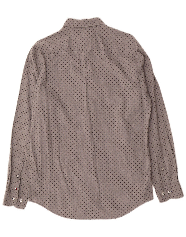 Tommy Hilfiger Herre New York Fit skjorte Medium Grå Geometrisk