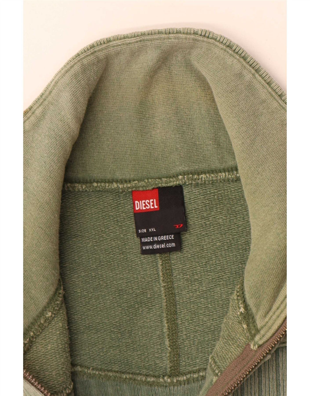 Diesel Herre Cardigan Sweater 2XL Grøn Bomuld