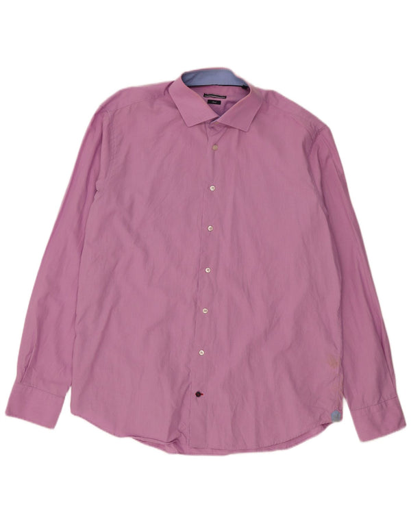 Tommy Hilfiger Skræddersyet skjorte herre str. 44 17 1//2 XL Pink nålestribe
