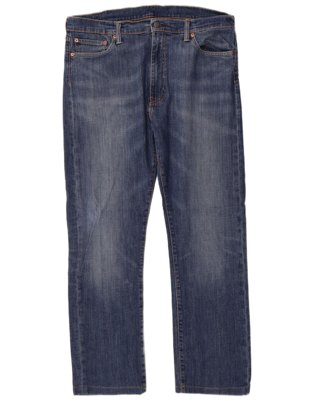 Levi's Herre 513 Slim Straight Jeans W38 L31 Blå Bomuld