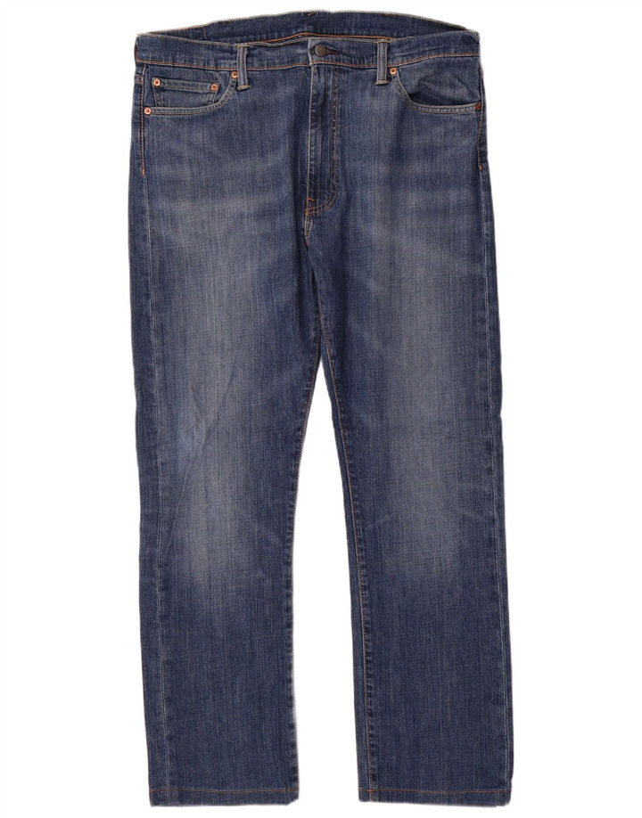 Levi's Herre 513 Slim Straight Jeans W38 L31 Blå Bomuld