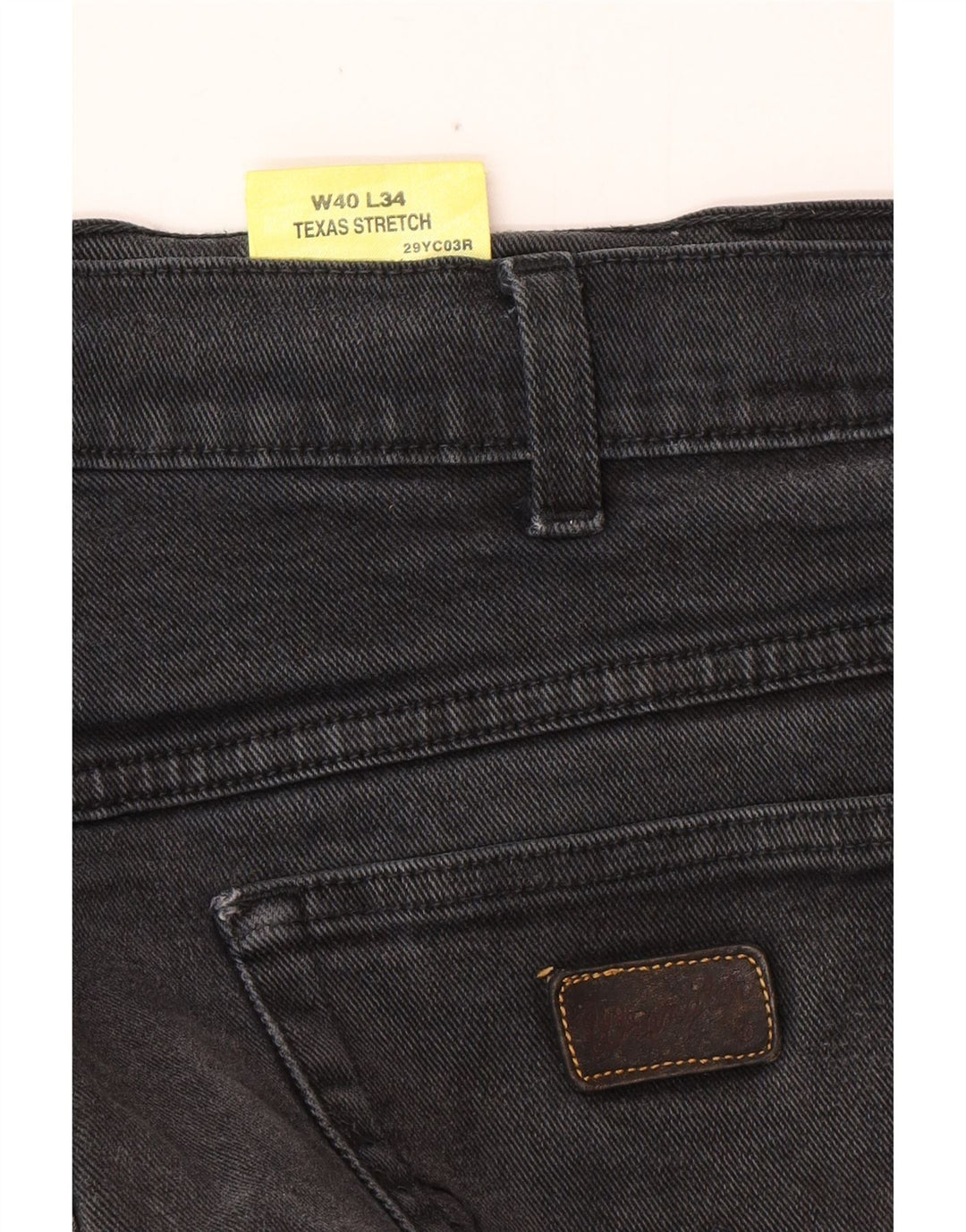 WRANGLER Herre Texas Stretch Straight Jeans W40 L34 Grå Bomuld