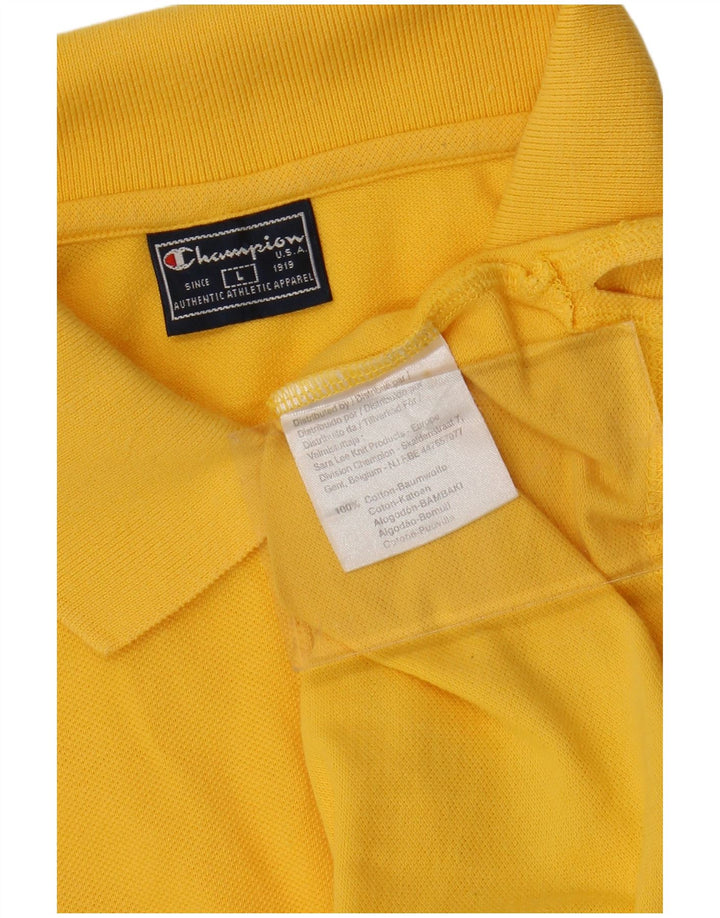 CHAMPION Poloshirt til mænd Stor gul bomuld