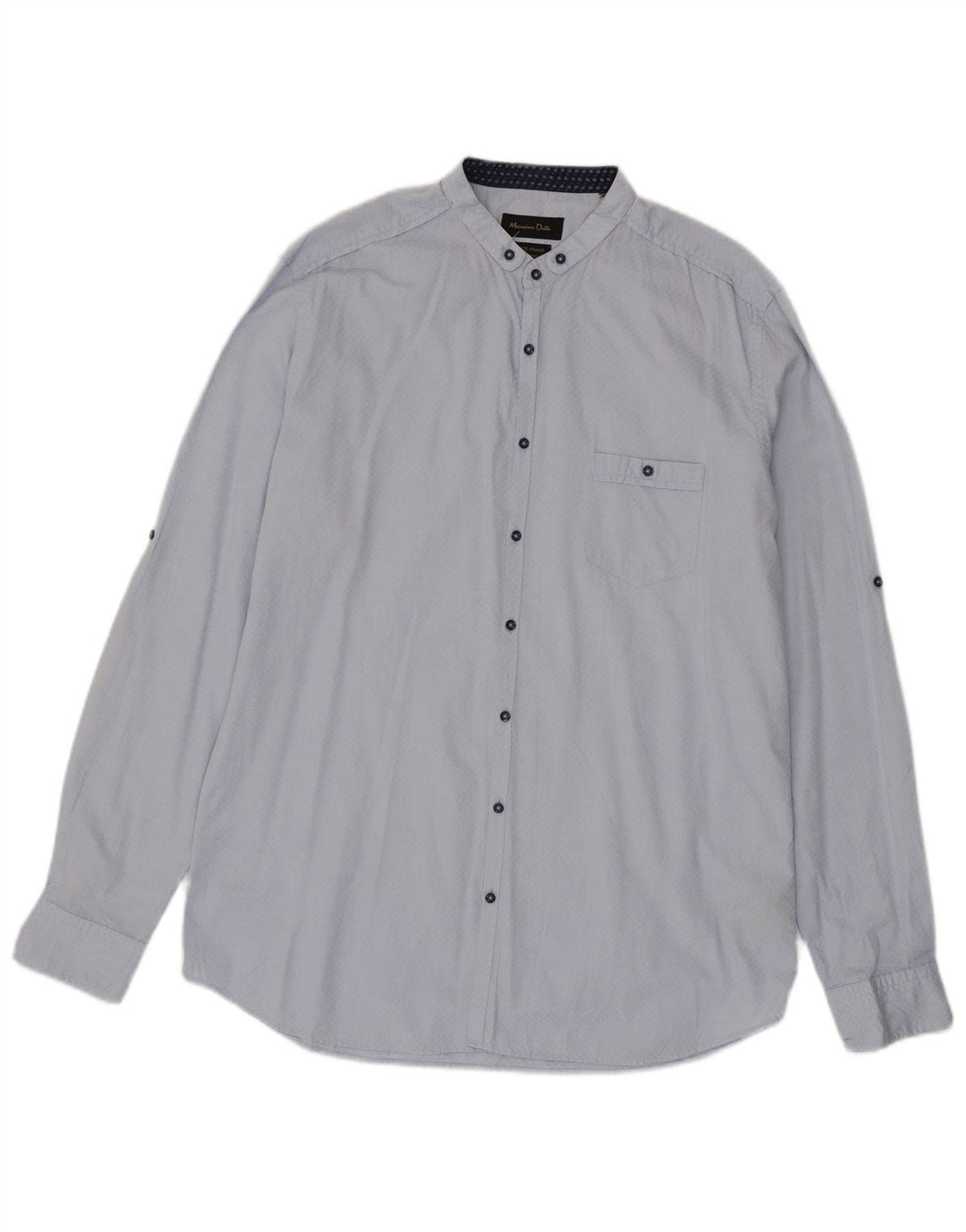 MASSIMO DUTTI Mens Shirt Medium Blue Cotton Vintage Massimo Dutti and Second-Hand Massimo Dutti from Messina Hembry 