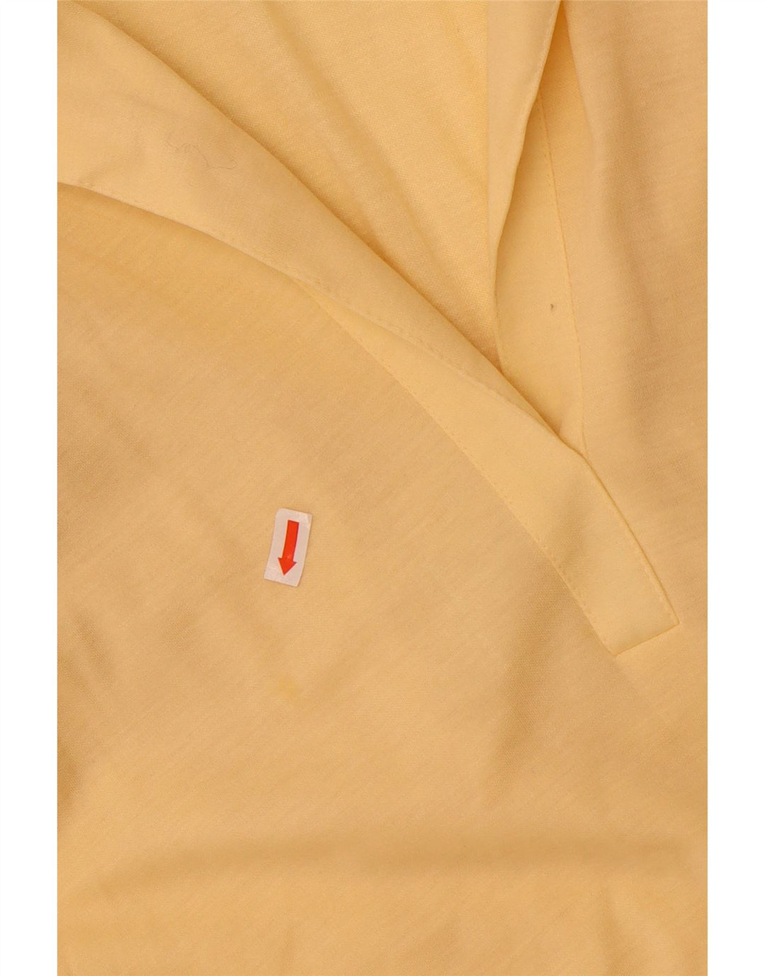 Vintage dame ærmeløs A-line kjole EU 40 medium gul polyester