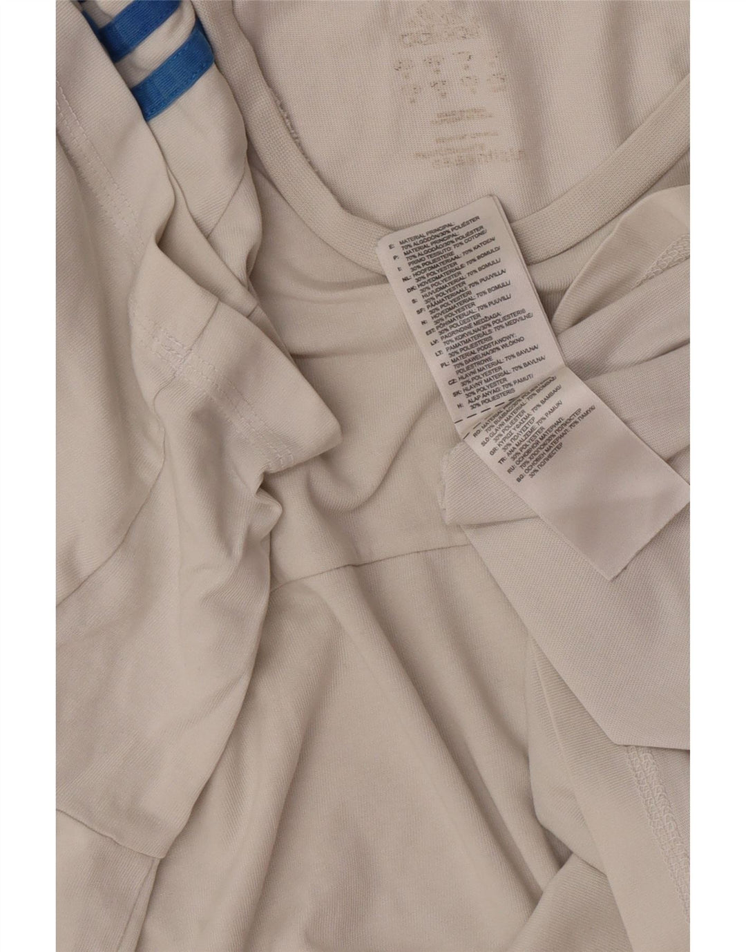 Adidas Herre T-shirt Top Large Off White Bomuld