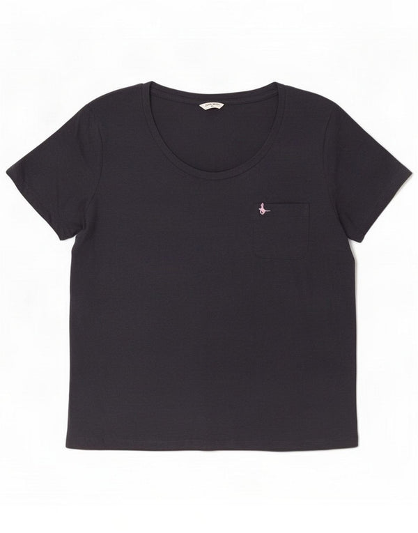 Jack Wills Womens T-Shirt Top UK 18 XL Navy Blue Polyester