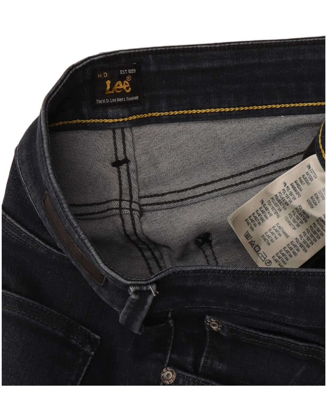 Lee Dame Skinny Jeans W28 L30 Marineblå Bomuld