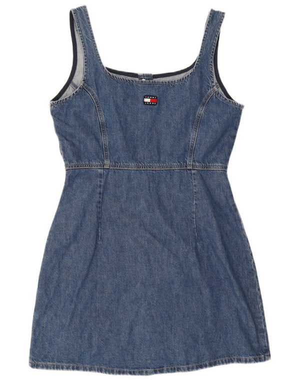 Tommy Hilfiger Dame Ærmeløs Denim Kjole UK 18 XL Blå Bomuld