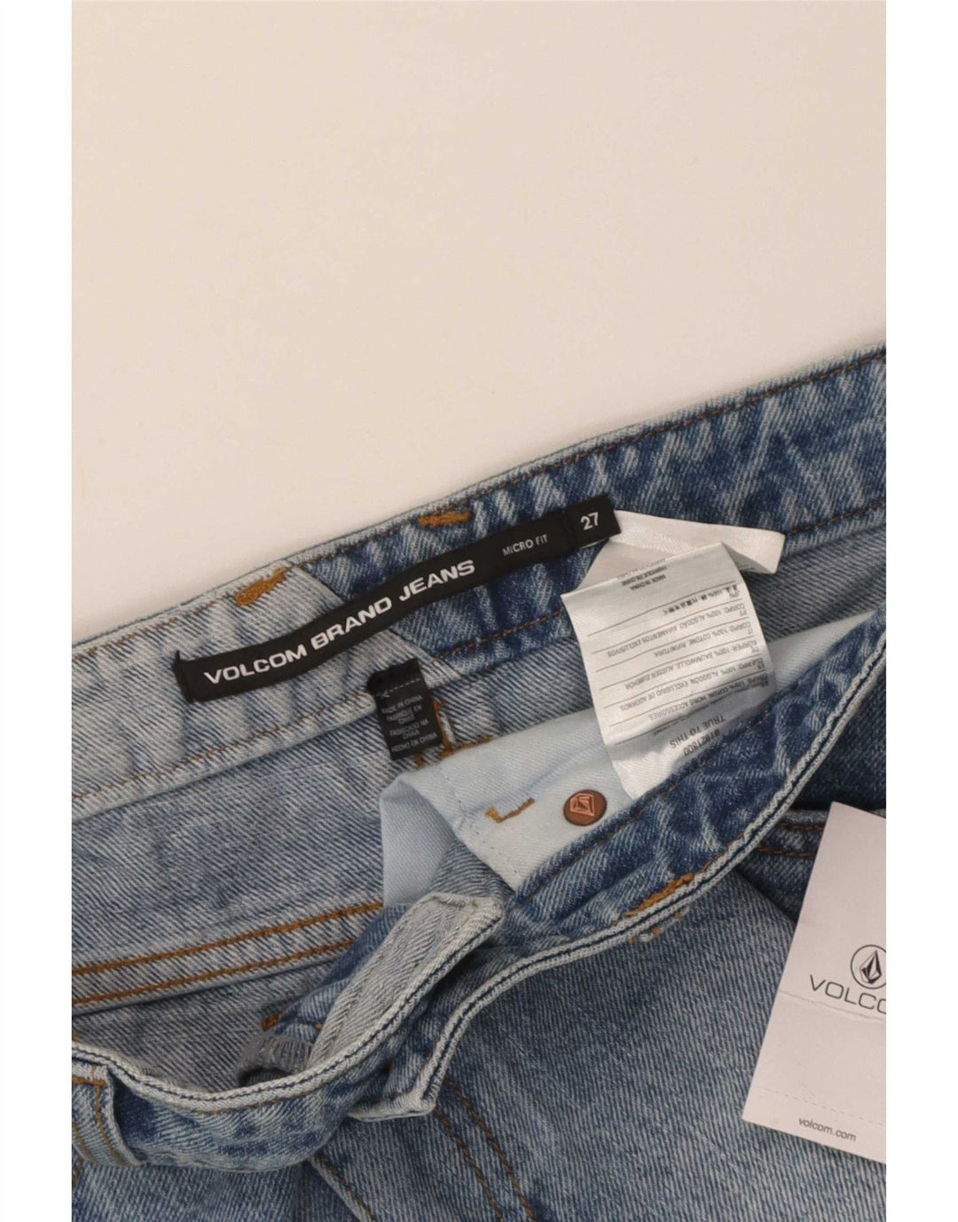 Volcom Womens Hot Pants W27 Small Blue Cotton