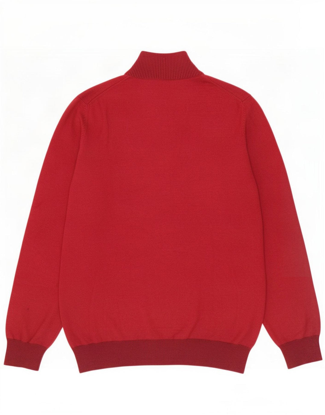Massimo Dutti Herre Button Neck Jumper Sweater XL Bourgogne Bomuld