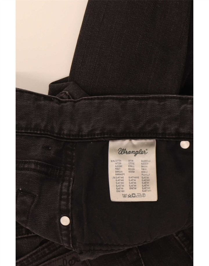 Wrangler Herre Texas Stretch Straight Jeans W36 L30 Sort Bomuld