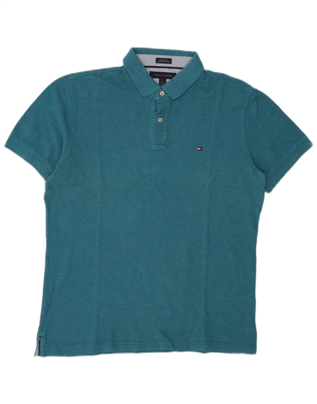 Tommy Hilfiger Herre Custom Fit Polo Shirt Large Blue